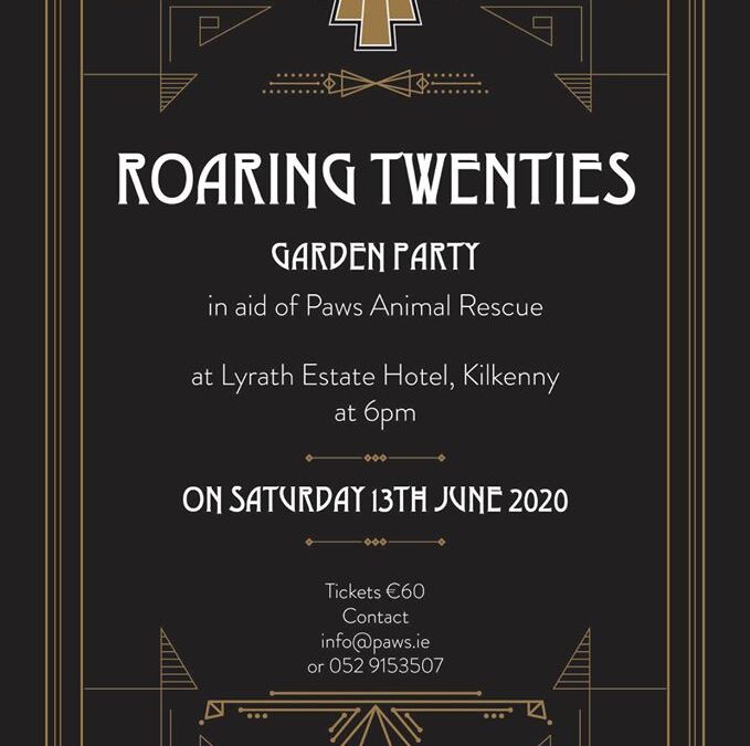 Roaring Twenties Garden Party event in aid of PAWS- POSTPONED